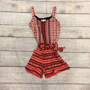 White House Black Market Aztec Printed Romper Size 4 Small